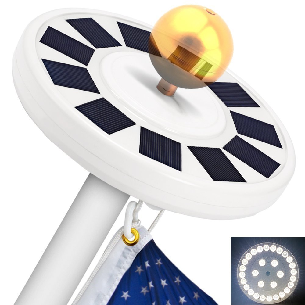 5 Best Solar Flagpole Light Reviews Residential & Commercial Ratings